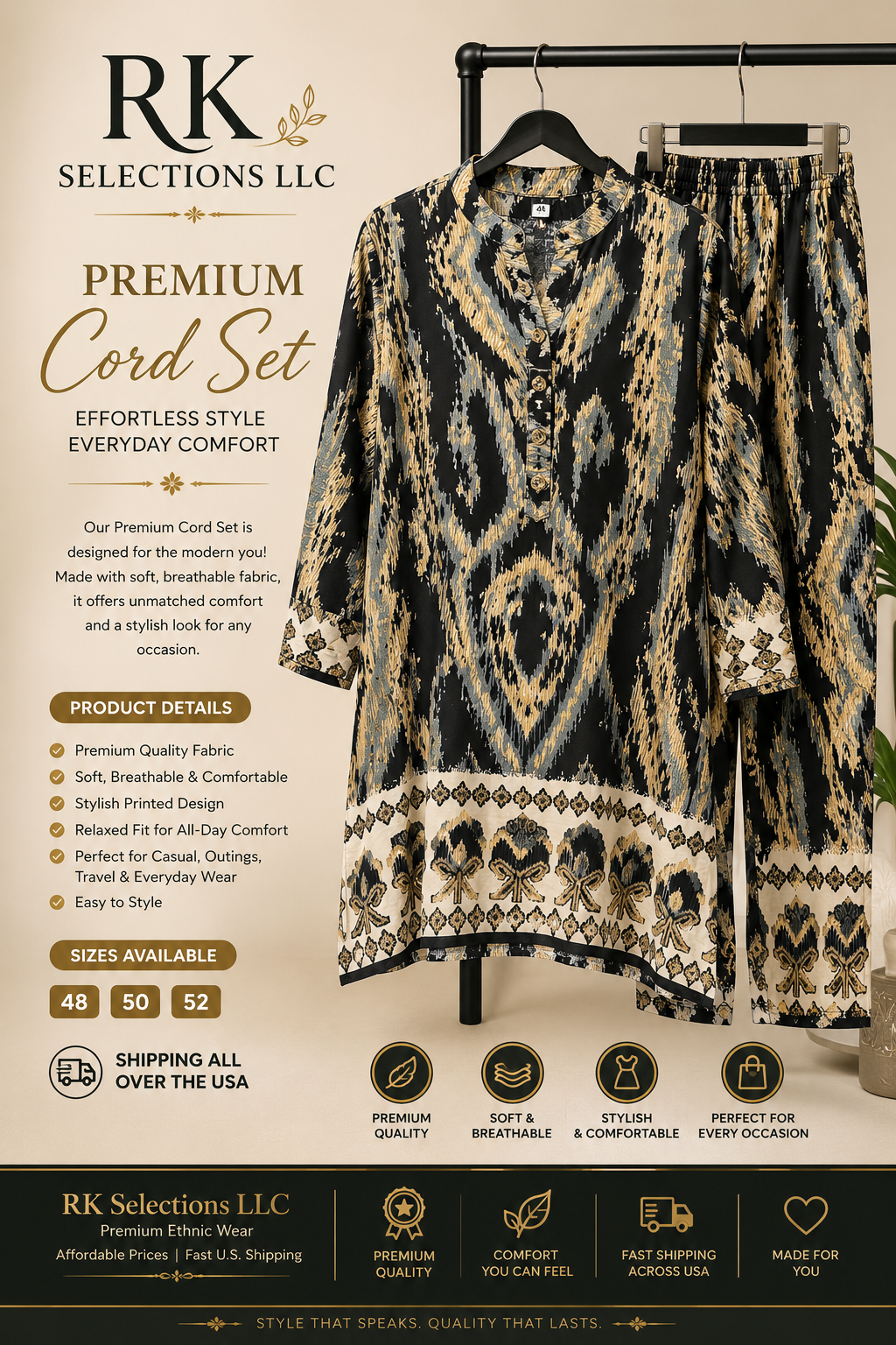 Plus size Cord Set
