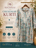 FLORAL LIGHT BLUE KURTI