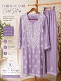 Lilac Chikenkari Cord set